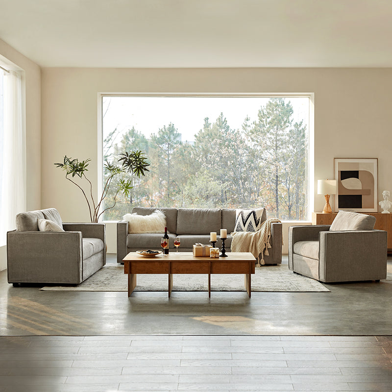 Dilcia 3-Piece Slipcovered Sofa Set - Modern Living Room Furniture with Removable Covers for Easy Cleaning | Perfect for Small Spaces, Apartments & Cozy Home Decor