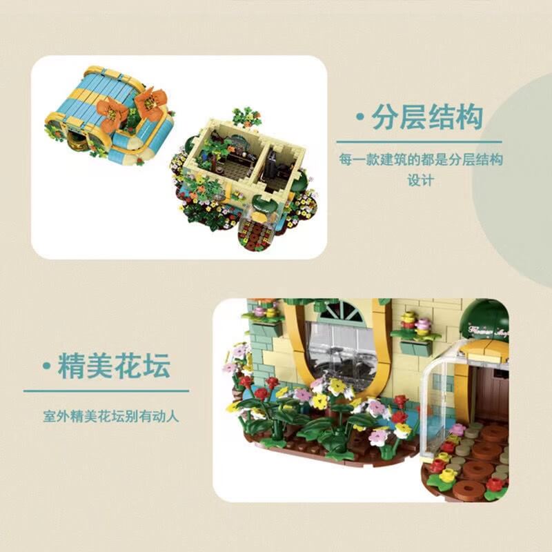 MORK MODEL 031051 ToonCity Florist Building Blocks Set - 2102pcs Creative Flower Shop DIY Toy for Kids & Adults - Perfect for Birthday Gifts, Home Decor and STEM Learning Activities
