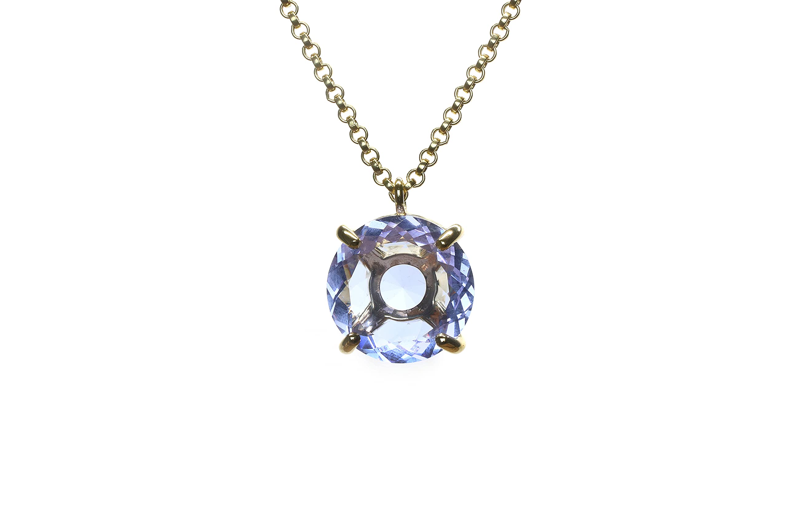 Luxury Tanzanite Solitaire Necklace - Elegant Crystal Pendant Jewelry for Women - Customizable Statement Necklace for Parties, Weddings & Special Occasions