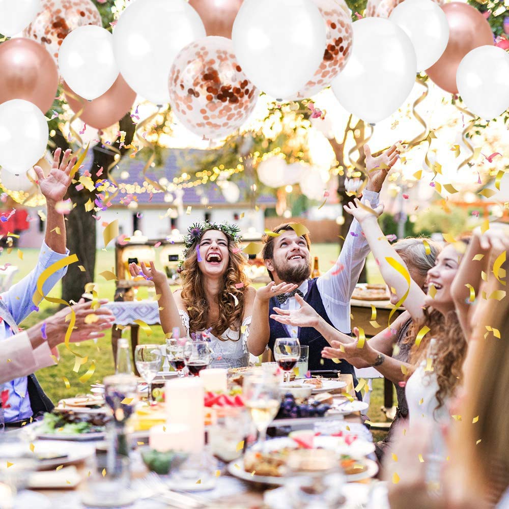 70pcs 12 Inch Rose Gold Balloons Garland Kit - Premium Party Decorations for Weddings, Bachelorette Parties, Bridal Showers, Engagements, Birthdays & Baby Showers | Elegant Home & Event Decoration