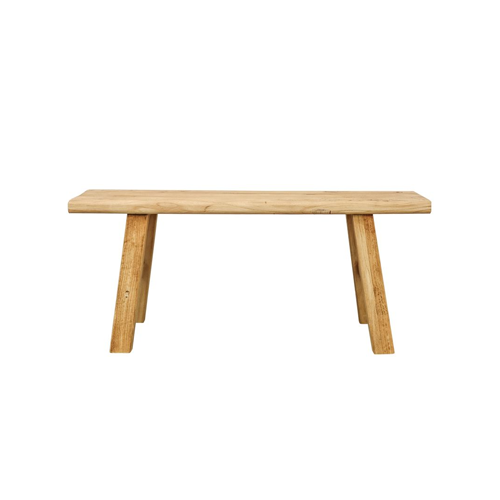 Pavia Elm Bench 110cm - Solid Wood Entryway Bench with Storage, Modern Rustic Hallway Seating for Home & Office - Perfect for Entryways, Living Rooms, and Bedrooms