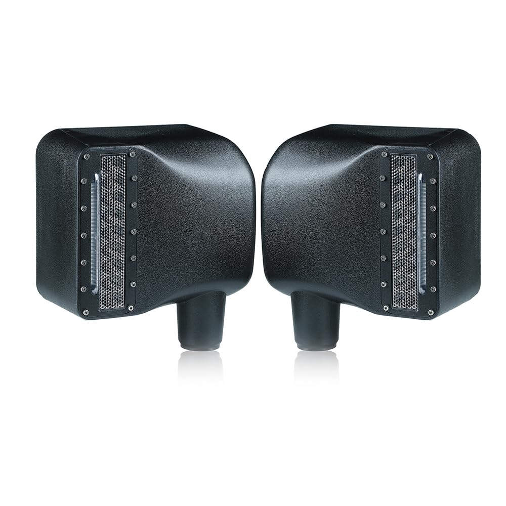 Xprite Smoke Lens LED Side Mirror with White Spot Lights & Amber Turn Signal for 2007-2018 Jeep Wrangler JK JKU - Off-Road Upgrade for Enhanced Visibility & Safety