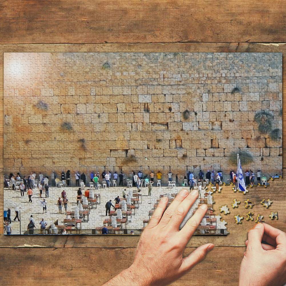 1000 Piece Israel Western Wall Jerusalem Jigsaw Puzzle - Wooden Travel Souvenir & Home Decor Gift for Adults