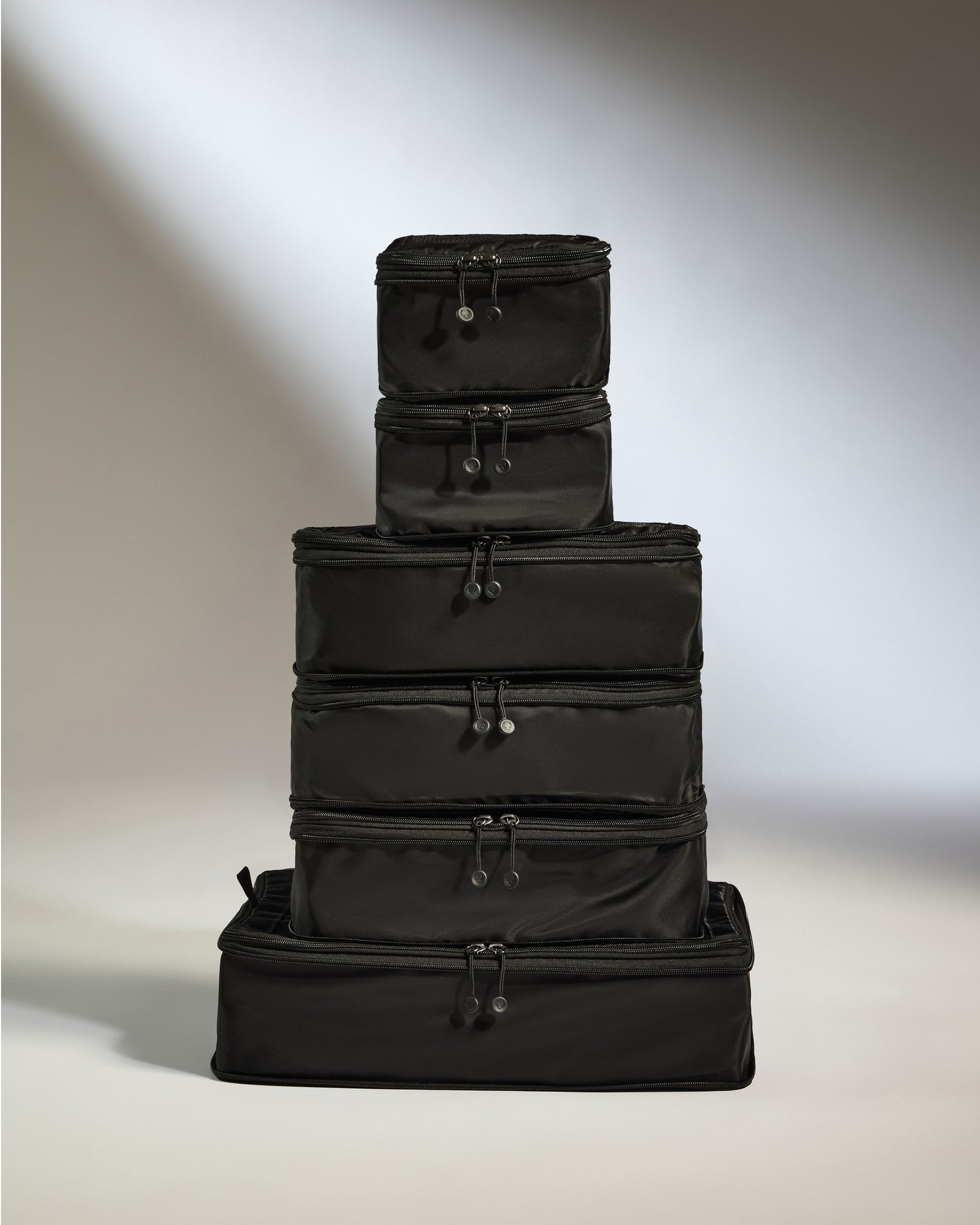 Premium Black Packing Cubes Set of 6 - Travel Organizers for Suitcases & Backpacks - Perfect for Business Trips, Vacations & Weekend Getaways