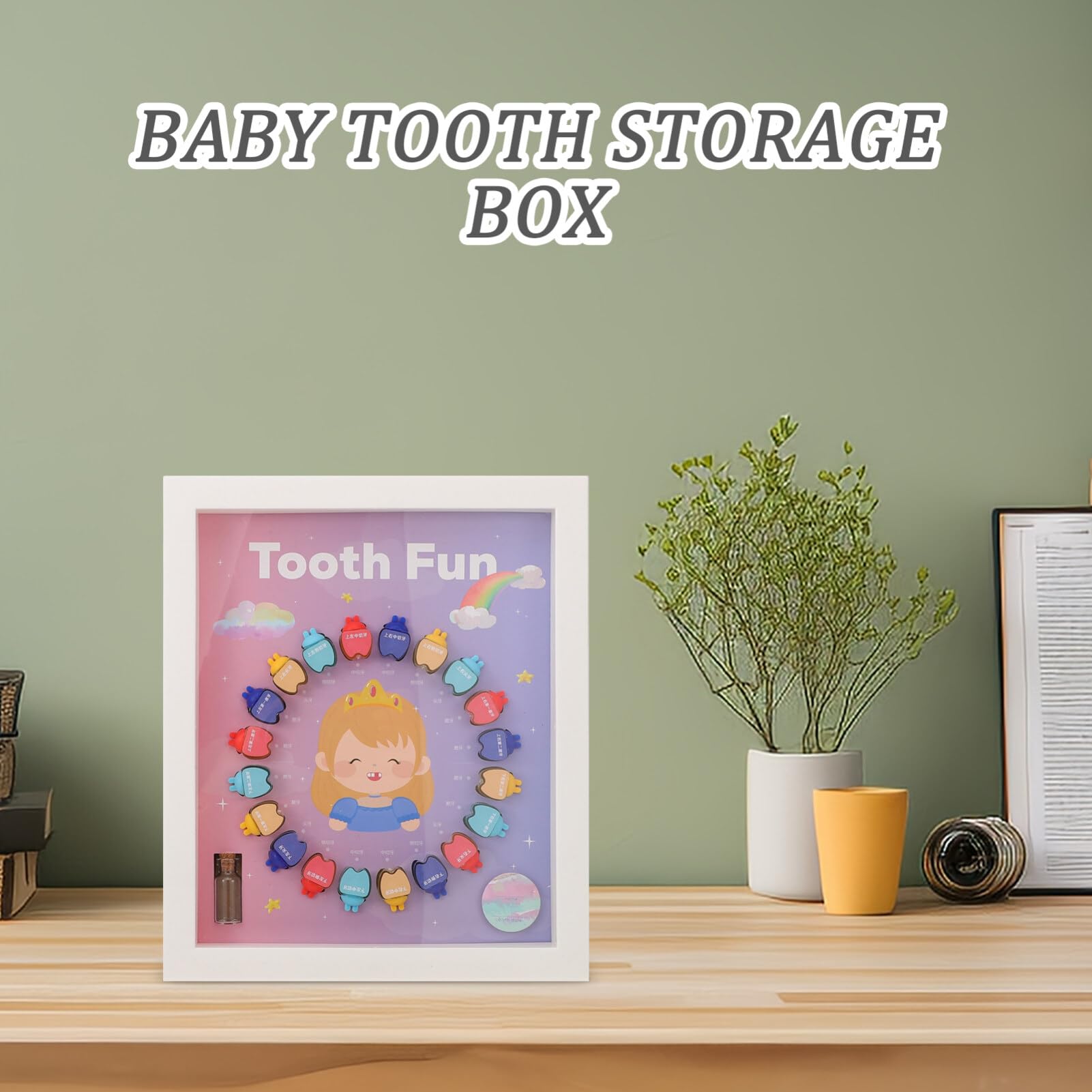 JOINPAYA Baby First Tooth Keepsake Box - Elegant Jewelry Trinket Box for Baby Teeth Storage | Perfect Baby Shower Gift & Milestone Memory Keeper for Newborns & Toddlers