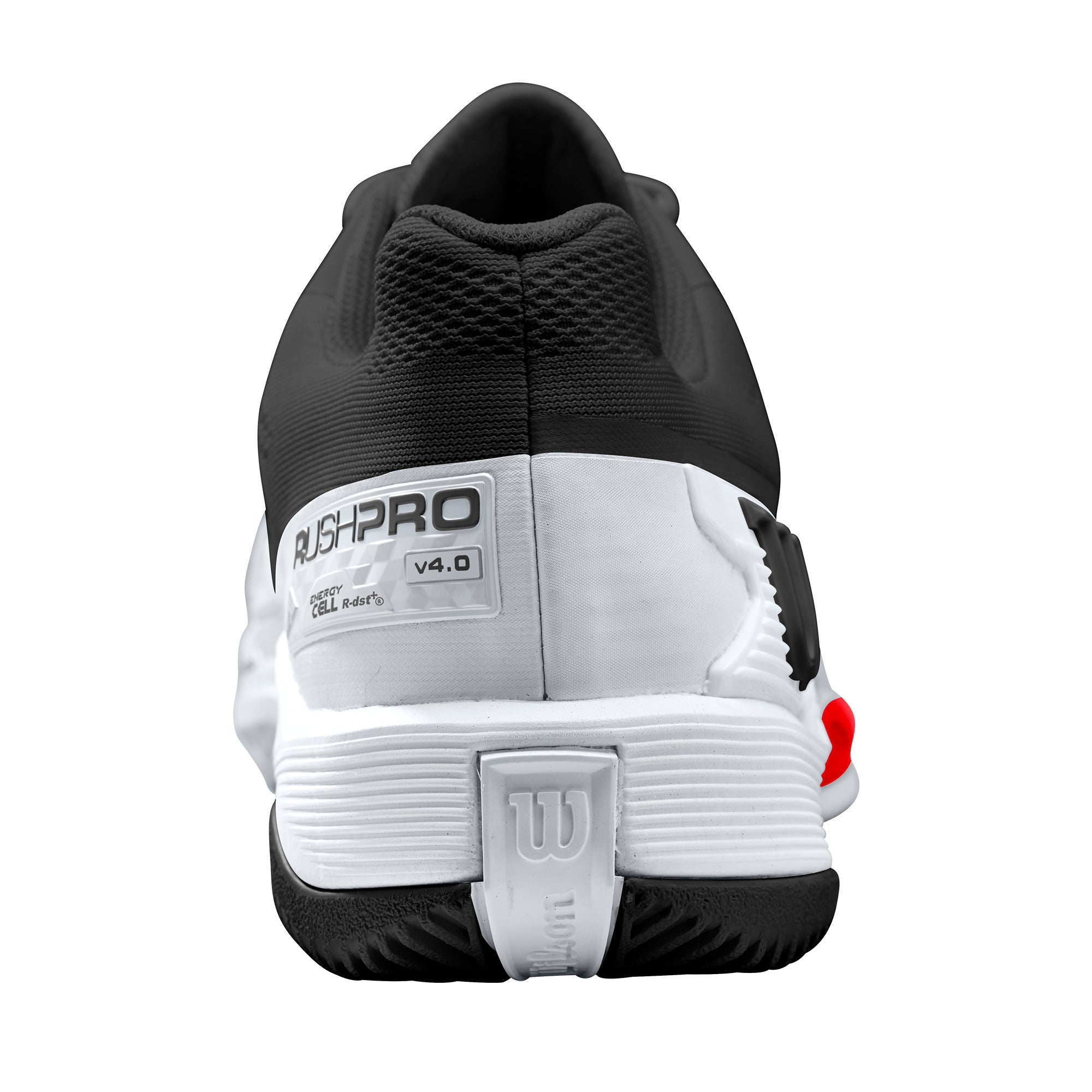 Wilson Rush Pro 4.0 Men's Tennis Shoes - Black/White/Red | Lightweight & Durable Court Shoes for Competitive Play | Perfect for Tennis, Pickleball & Casual Wear