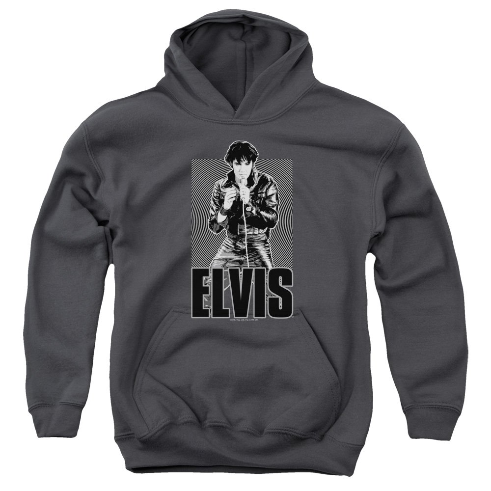 Elvis Presley Vintage Style Youth Leather Pullover Hoodie - Retro Rock & Roll Fashion for Men & Women - Perfect for Concerts, Parties & Casual Wear