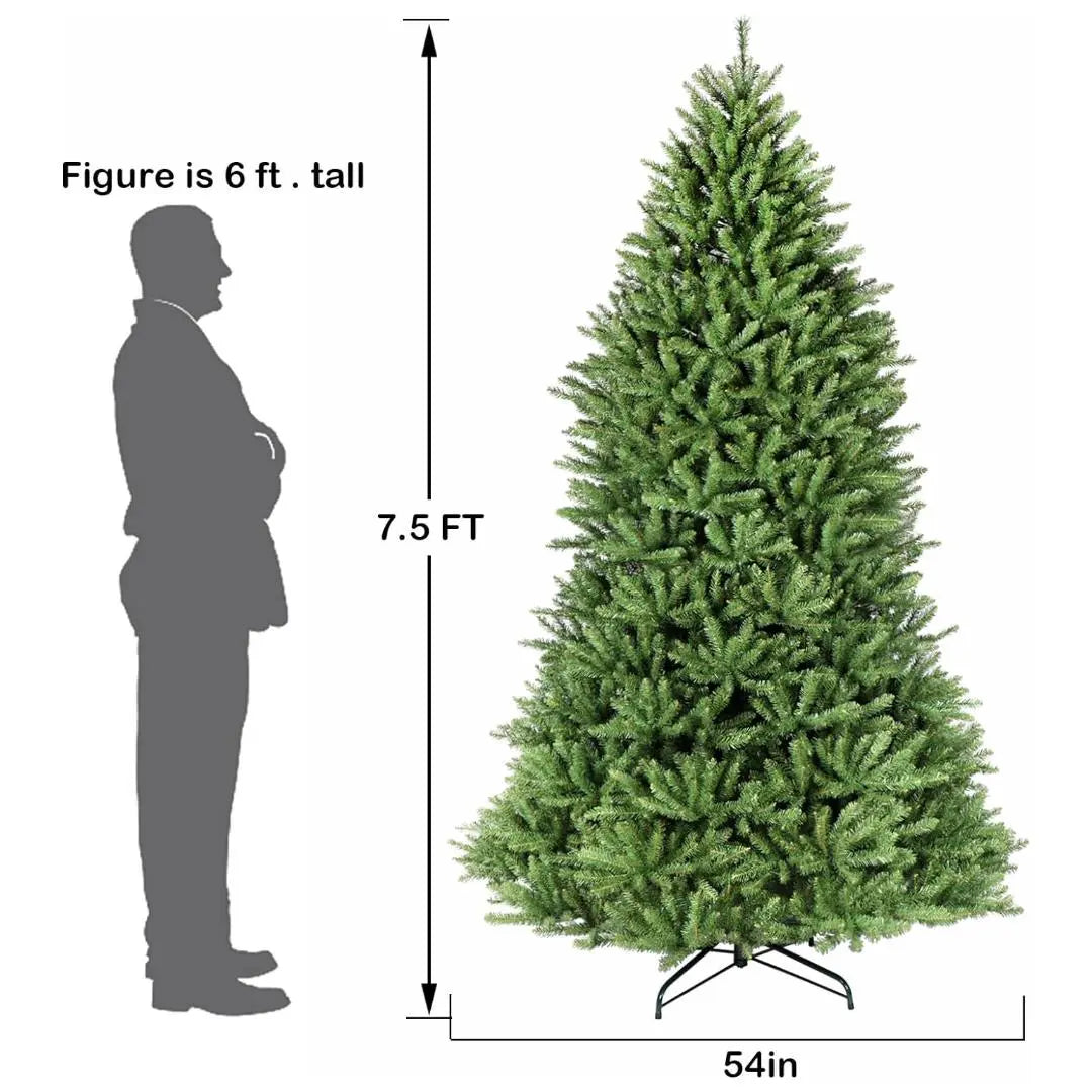 6.5'/7.5'/9' Premium Artificial Christmas Tree with Realistic Branch Tips, Sturdy Metal Stand & Hinged Branches - Perfect for Home, Office & Holiday Decorations