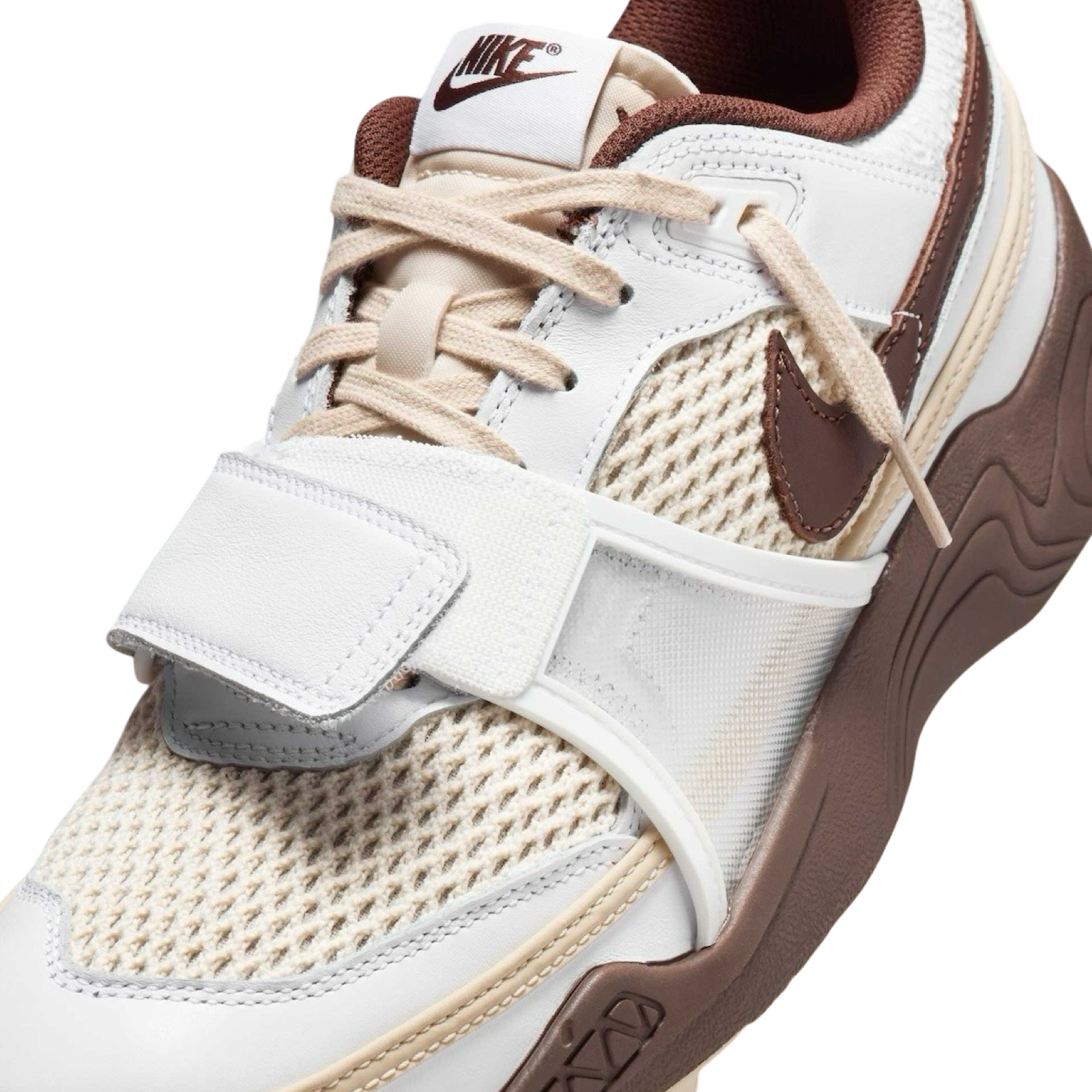 Nike x Travis Scott Zoom Field Jaxx Sneakers - White & Light Chocolate Colorway | Limited Edition Collaboration Shoes for Streetwear & Casual Outfits