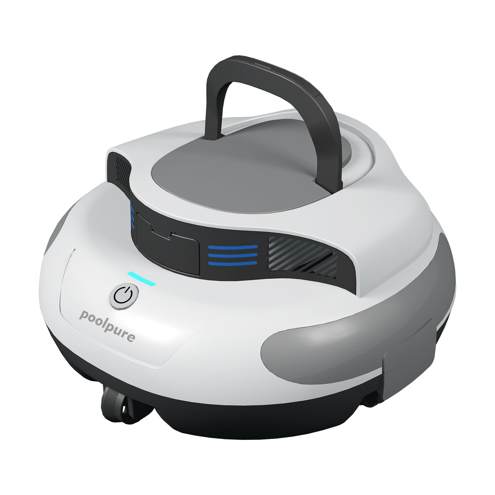 POOLPURE Cordless Robotic Pool Vacuum Cleaner - 2 Hour Runtime, Self-Parking, Dual-Motor, Automatic for In-Ground & Above Ground Pools up to 40ft | Perfect for Weekly Pool Maintenance & Leaves-Free Cleaning