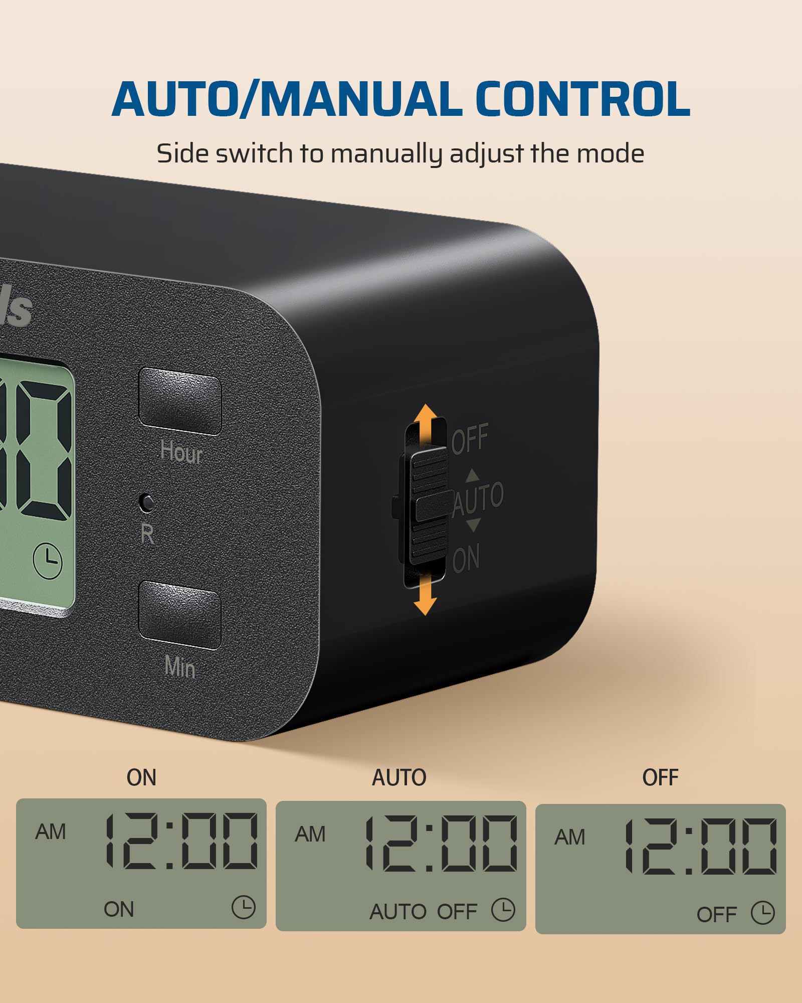 DEWENWILS 24-Hour Programmable Digital Timer Outlet - 2 Pack Heavy Duty 15A/125V/1000W Electrical Timer with Grounded Outlet for Indoor Lamps, Fans, Aquariums & Appliances | Perfect for Home, Office & Energy Savings