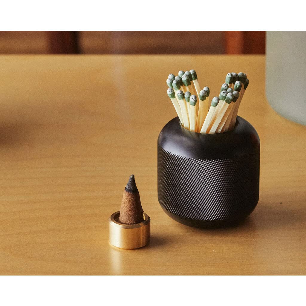 Craighill Match Striker - Decorative Match Holder with Striker for Candles & Fireplace, Modern Home Decor - Solid Carbon Steel Construction in Black | Perfect for Fireplace Lighting, Candle Displays & Stylish Home Accessories