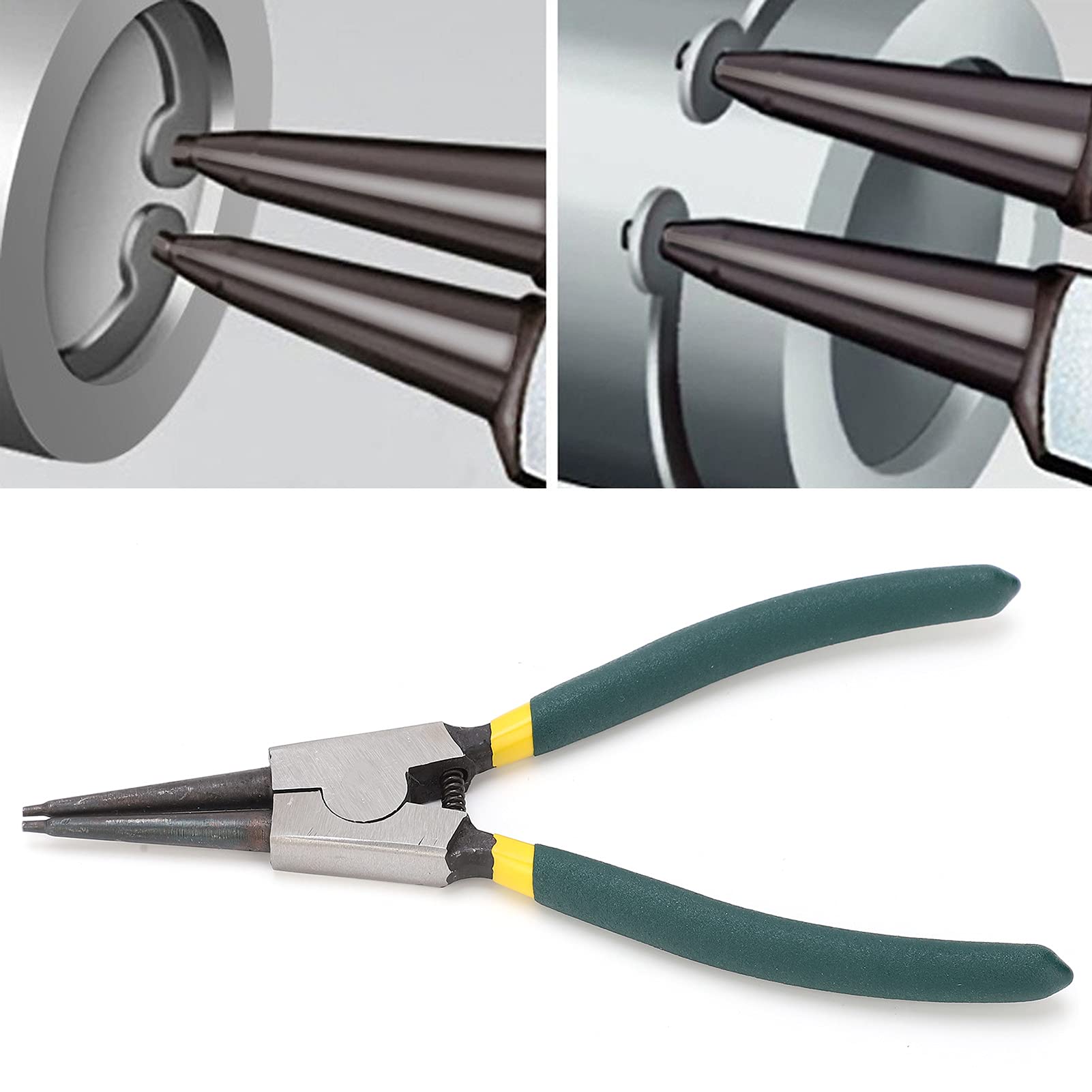 OUKENS Straight External Snap Ring Pliers - High-Quality Tool Steel Spring Circlip Pliers for Easy Spring Mounting | Ideal for Automotive, Machinery, and DIY Repairs