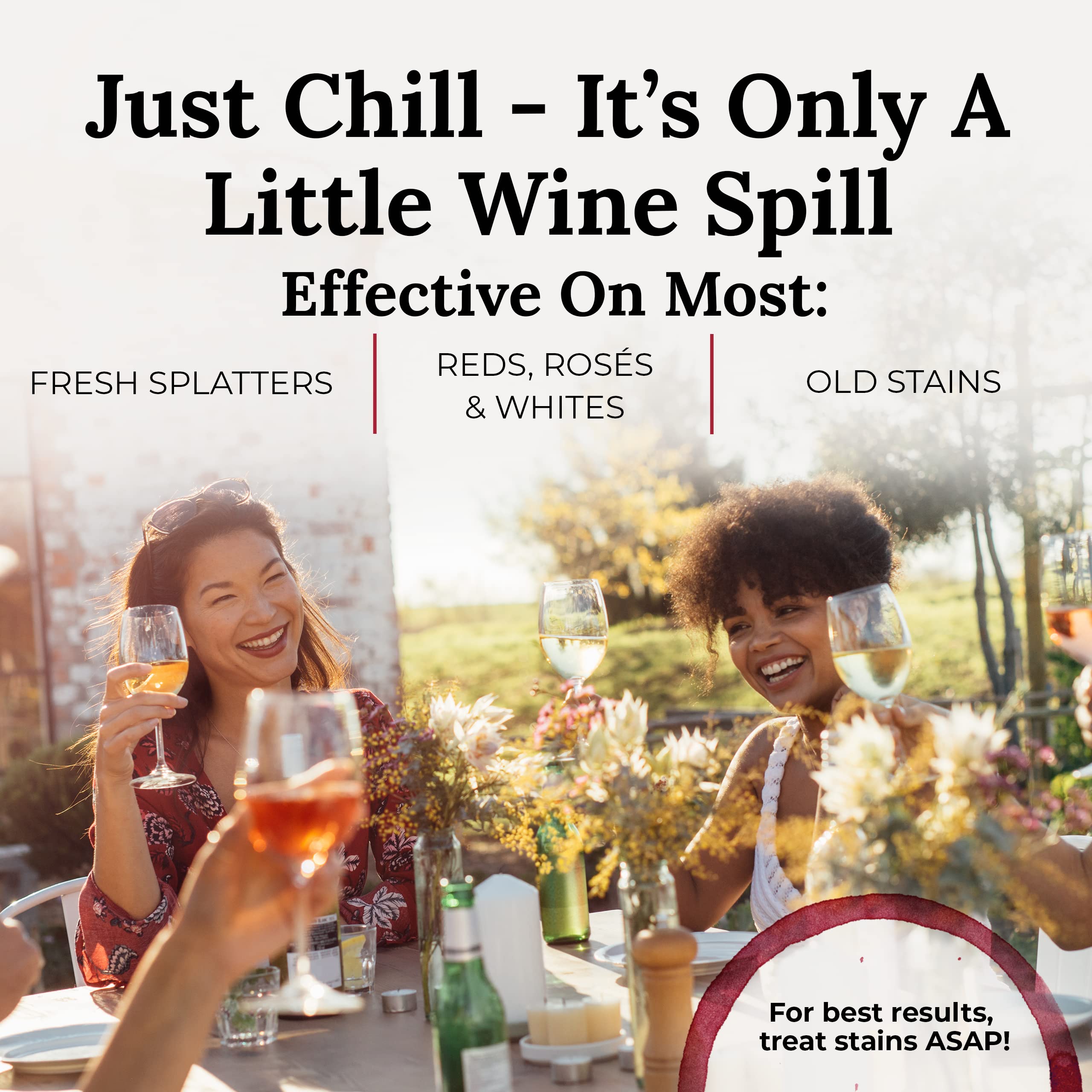 Chateau Spill Red Wine Stain Remover Spray - 4oz Fabric Stain Cleaner for Clothes, Tablecloth, Carpet & Upholstery | Fast-Acting Laundry Stain Treatment | Perfect for Parties, Dining & Everyday Messes | by Miss Mouth's Messy Eater Stain Treater
