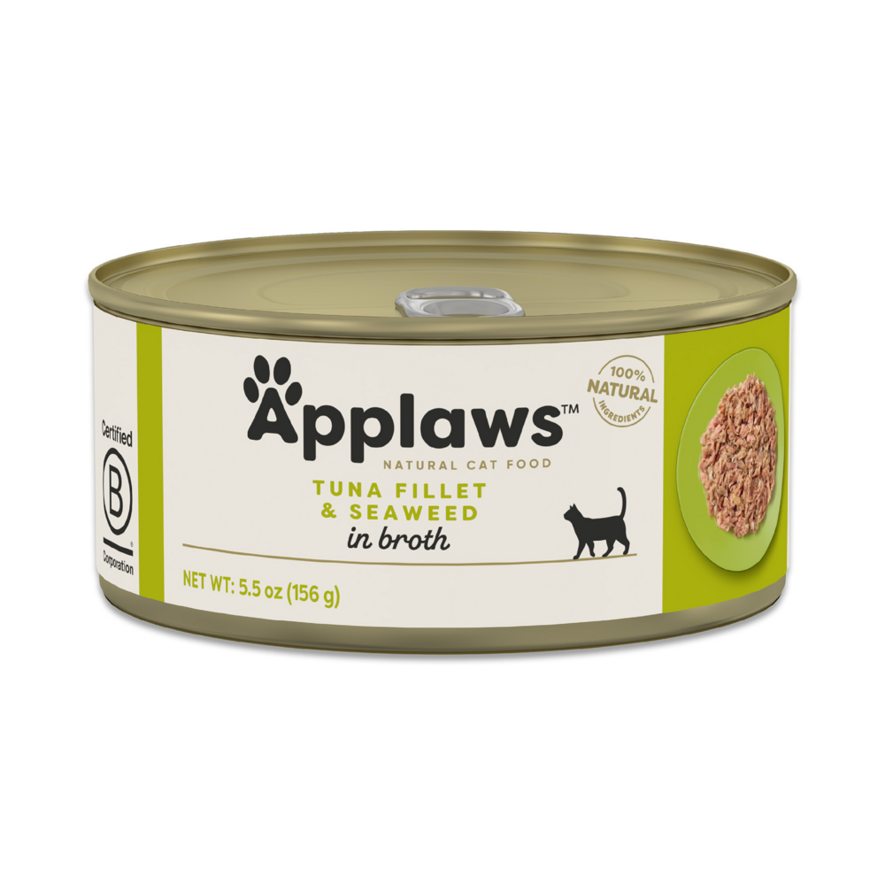 Applaws Natural Wet Cat Food - Grain-Free Tuna with Seaweed in Savory Broth | High Protein, Healthy Cat Treat | Perfect for Adult Cats & Kittens | Great for Mealtime, Training Rewards & Special Occasions