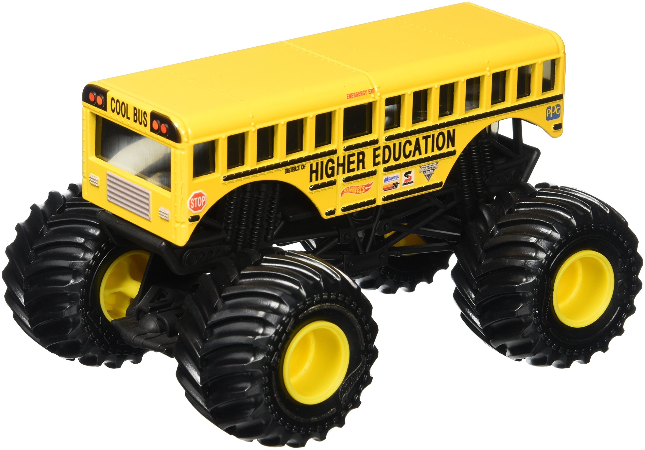 Hot Wheels Monster Jam Higher Education School Bus 1:24 Scale Die-Cast Toy Truck - Perfect for Kids' Playtime, Collectors & Monster Jam Fans