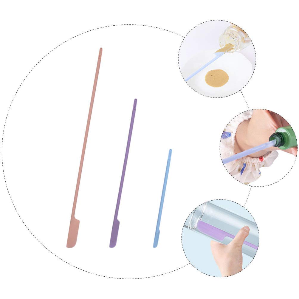 3-Piece Silicone Beauty Spatula Set - Makeup Scraper, Bottle & Lotion Spatula - Reusable Cosmetic Spatulas for Jars, Tubes & Bottles - Perfect for Skincare, Makeup Removal & Travel Essentials