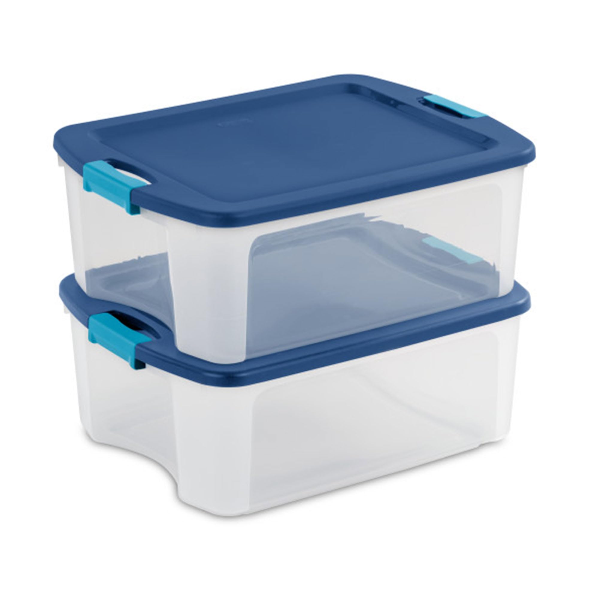Sterilite 24-Pack 12 Gallon Clear Plastic Storage Bins with Secure Latching Lids & Ergonomic Full-Grip Handles - Perfect for Home Organization, Office Supplies & Toy Storage
