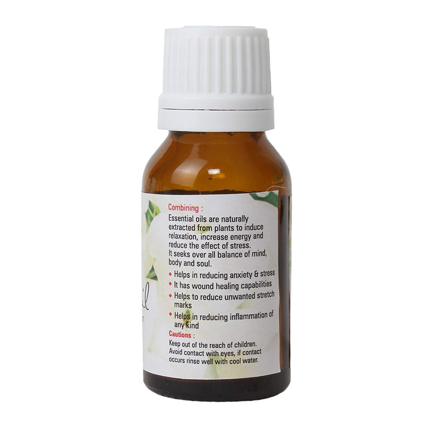 100% Pure Jasmine Essential Oil for Hair Care, Skin & Pimple Treatment - Undiluted, Therapeutic Grade - Aromatherapy, Massage & DIY Beauty Products