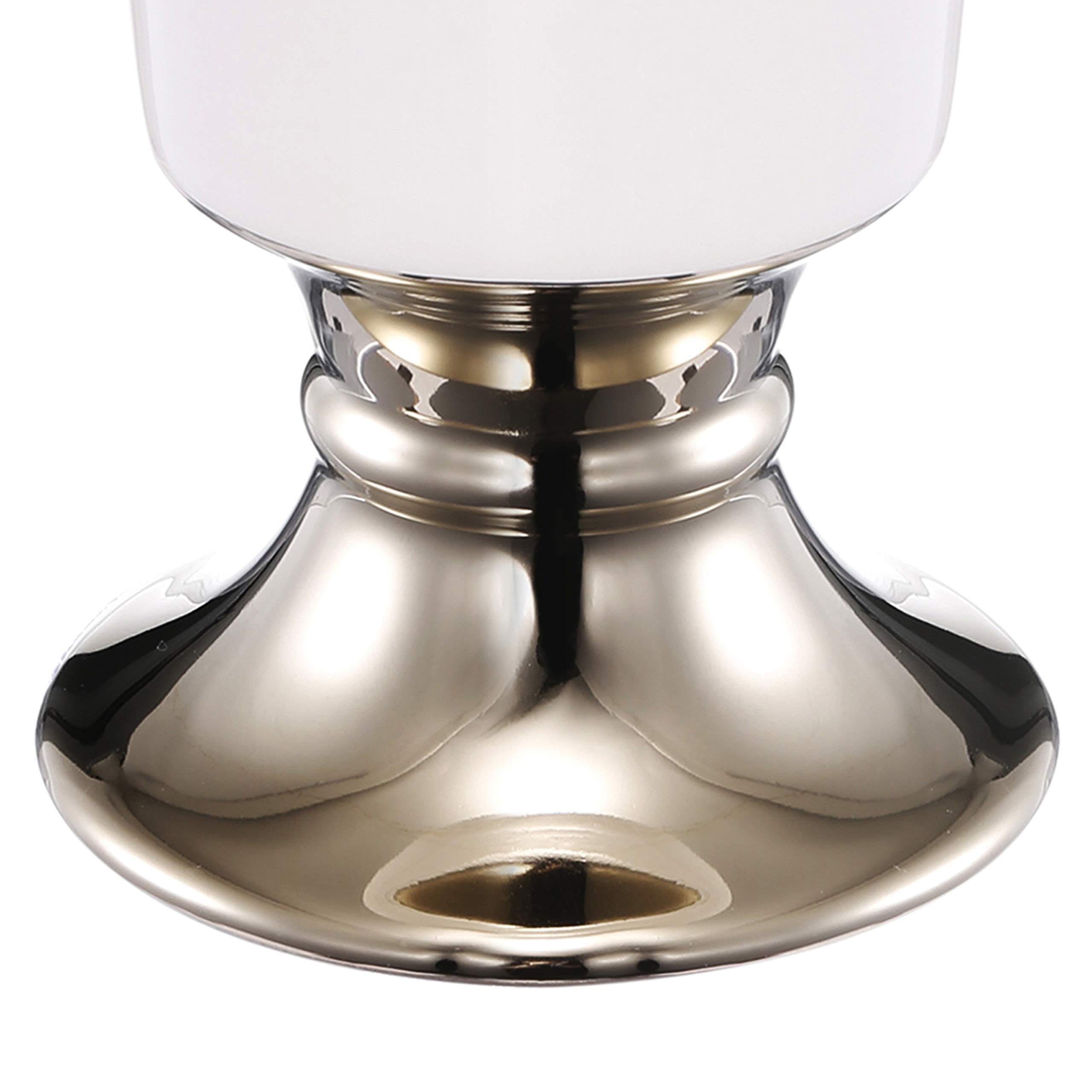 Benjara Small White and Gold Ceramic Vase - Elegant Flared Top with Pedestal Base - Perfect for Home Decor, Wedding Centerpieces & Gift Giving
