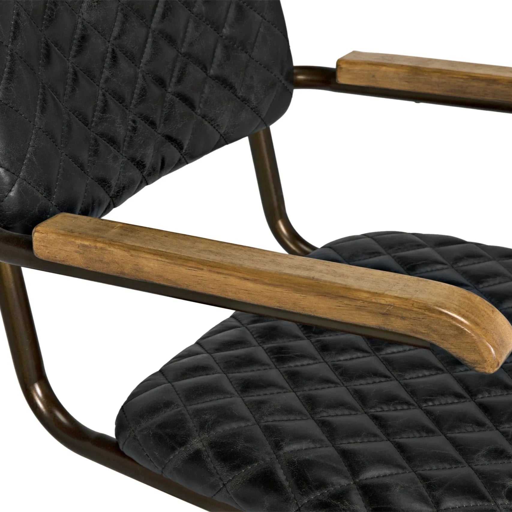 Luxury Quilted Leather Cantilever Arm Chair - Modern Office & Living Room Furniture for Home & Workspace - Perfect for Executive Desks, Lounges & Waiting Areas