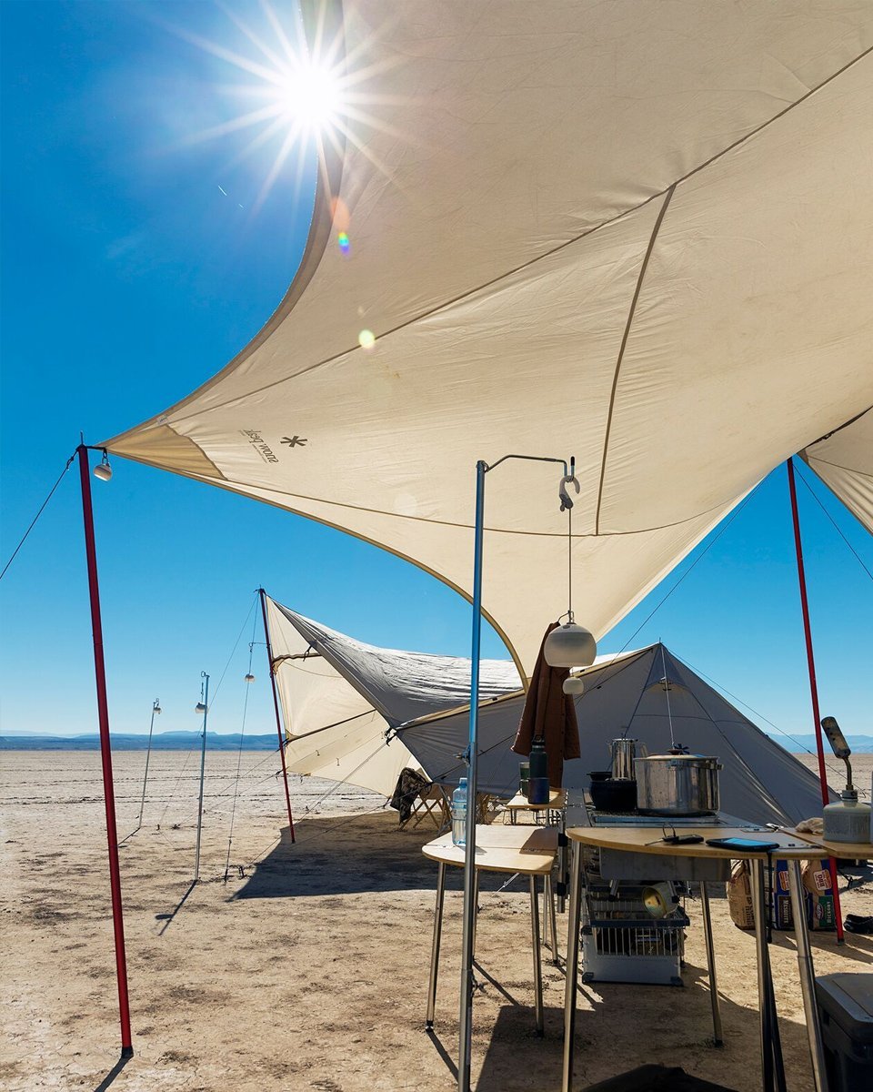 HD Tarp Hexa Evo Pro - Waterproof & UV-Resistant Camping Tarp in Ivory - Perfect for Outdoor Adventures, Beach Picnics, and Backyard Camping