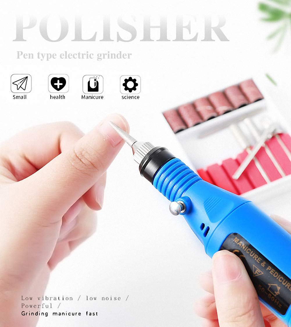 Professional Electric Nail Drill Kit - Rechargeable Manicure & Pedicure Machine with 6 Attachments for Acrylic Nails, Gel Polish Removal & Toe Care | Perfect for Home Salon, Nail Artists & DIY Beauty Enthusiasts
