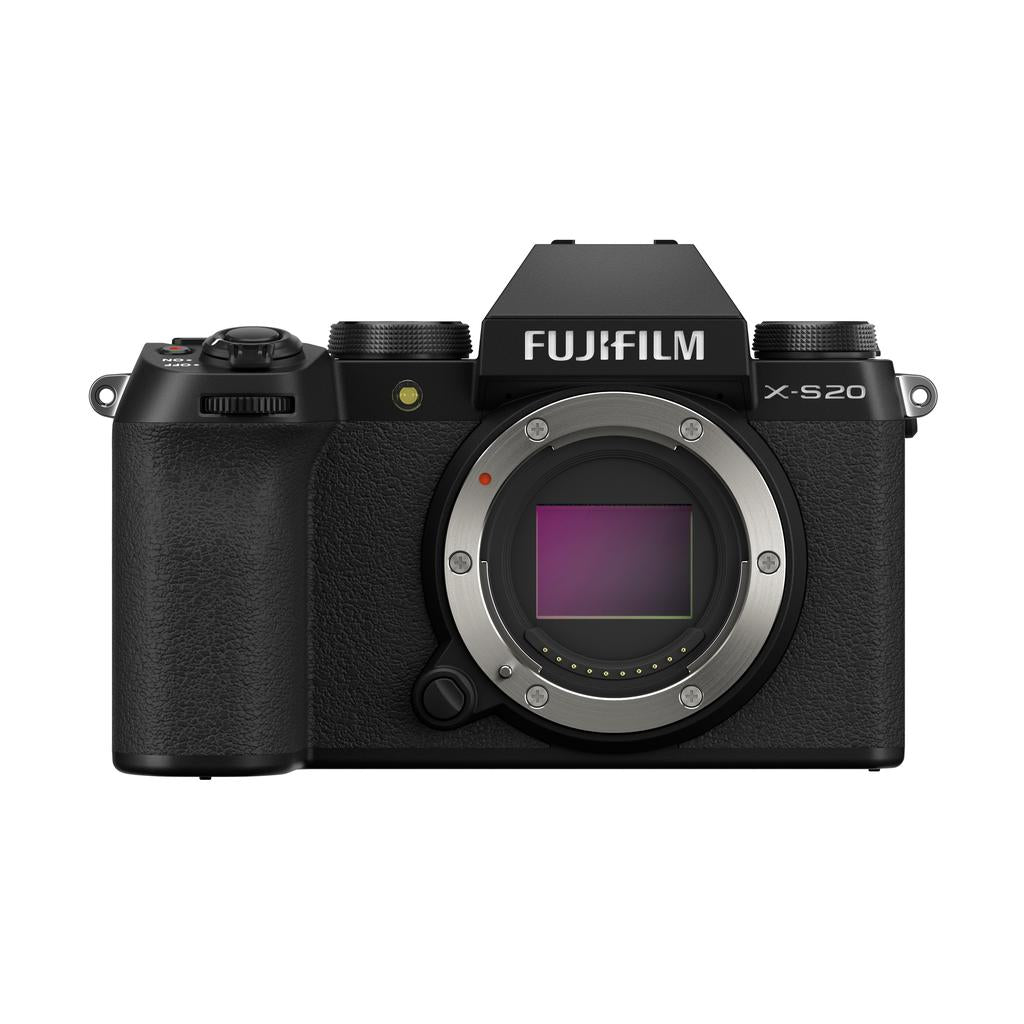Fujifilm X-S20 Mirrorless Digital Camera Body Only - 26.1MP APS-C Sensor, 5-Axis IBIS, 4K Video, Black | Perfect for Travel Photography, Vlogging & Street Shooting