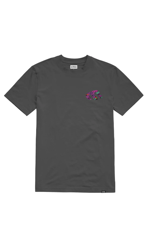 Etnies Tropical Men's T-Shirt - Worn Black - Casual Streetwear for Skateboarding & Outdoor Activities