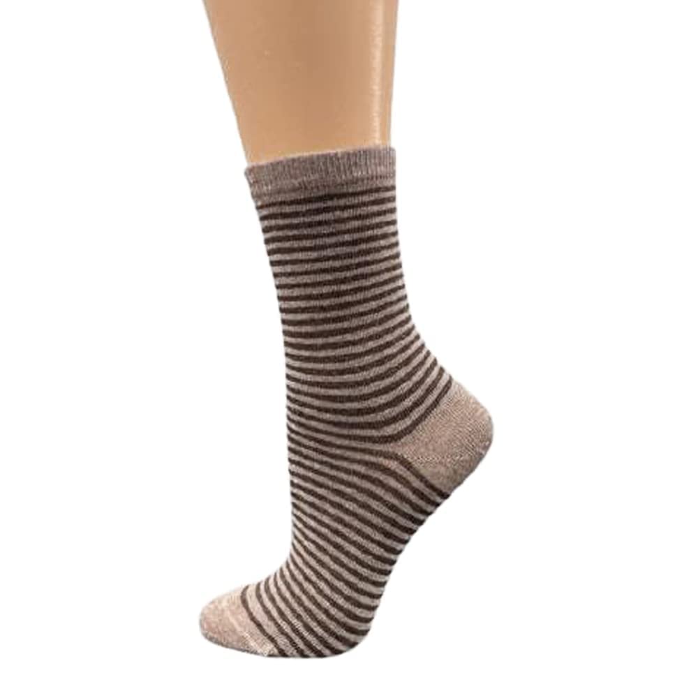 Women's Cotton Crew Socks - Striped & Polka Dot Dress Socks for Women | Soft Mid-Calf Casual Socks for All-Day Comfort & Stylish Look | Perfect for Office, Daily Wear & Fashion Outfits