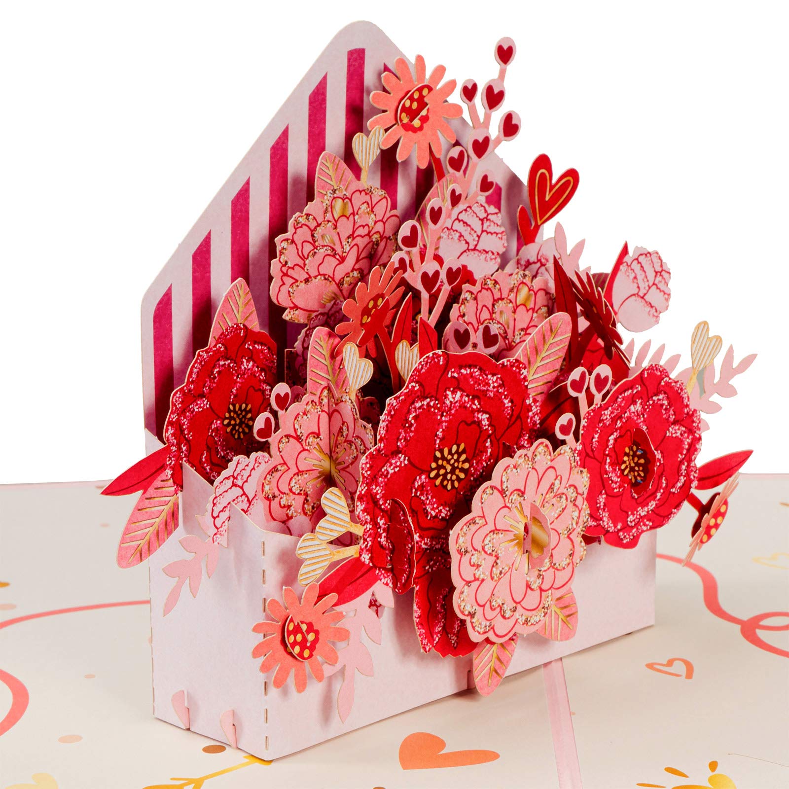 3D Floral Letter Pop Up Card - 5