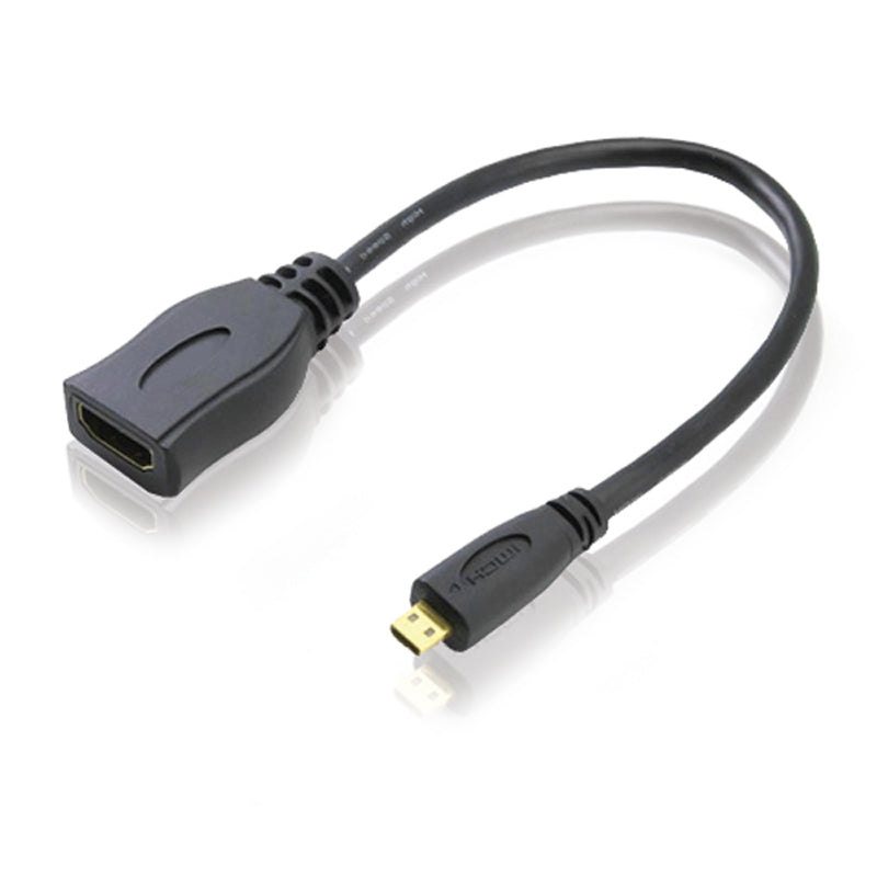 15cm Micro HDMI Male to HDMI Female Adapter - High-Speed 4K Video & Audio Converter for Cameras, Laptops, and Monitors - Perfect for Home Theater, Gaming, and Office Setup