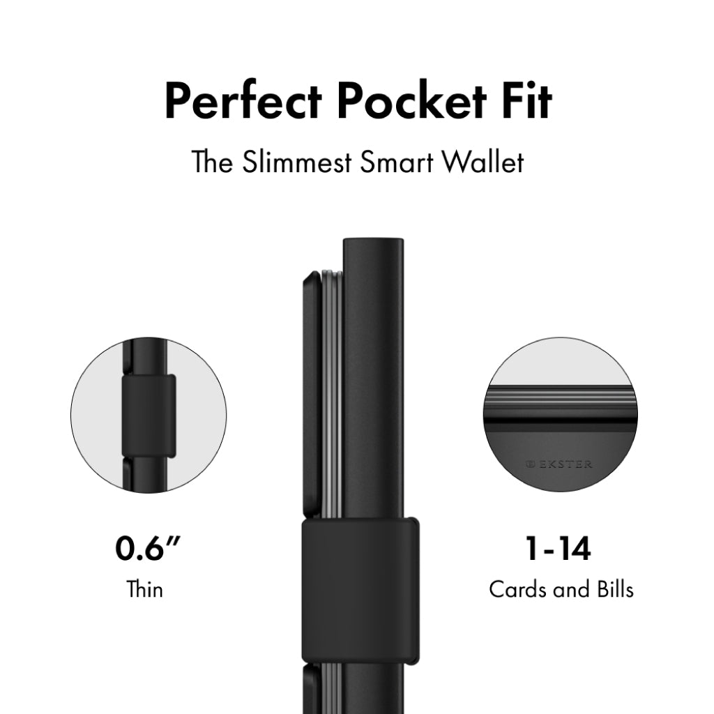 Ekster Pro RFID Blocking Aluminum Card Holder - Slim Minimalist Wallet for Men & Women - Perfect for Travel, Business & Everyday Carry
