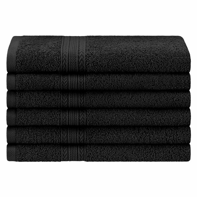 Premium 6-Piece Eco-Friendly Cotton Hand Towel Set - Soft, Absorbent & Sustainable Bath Towels for Kitchen, Bathroom & Gym - Ideal for Home, Spa & Travel Use