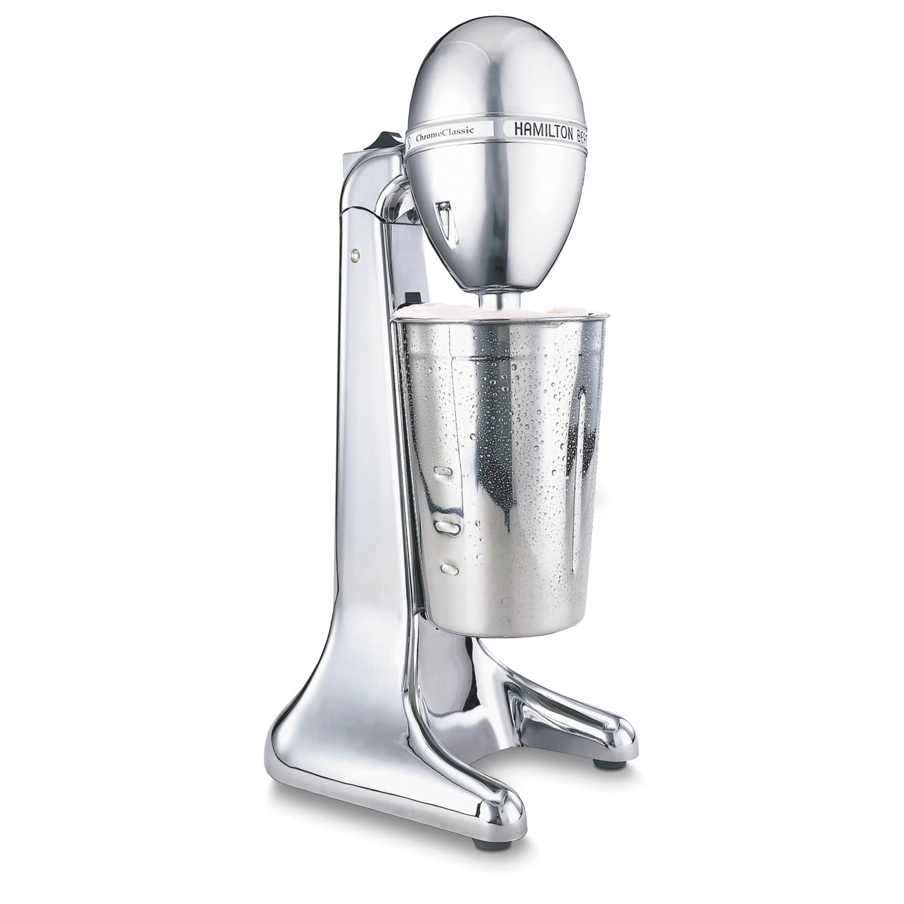 Hamilton Beach DrinkMaster Electric Drink Mixer - Professional 2-Speed Milkshake Maker & Milk Frother with 28oz Stainless Steel Cup | Retro Diner Style for Smoothies, Protein Shakes & Coffee Drinks | Perfect for Home Bars, Restaurants & Vintage Kitchen Decor
