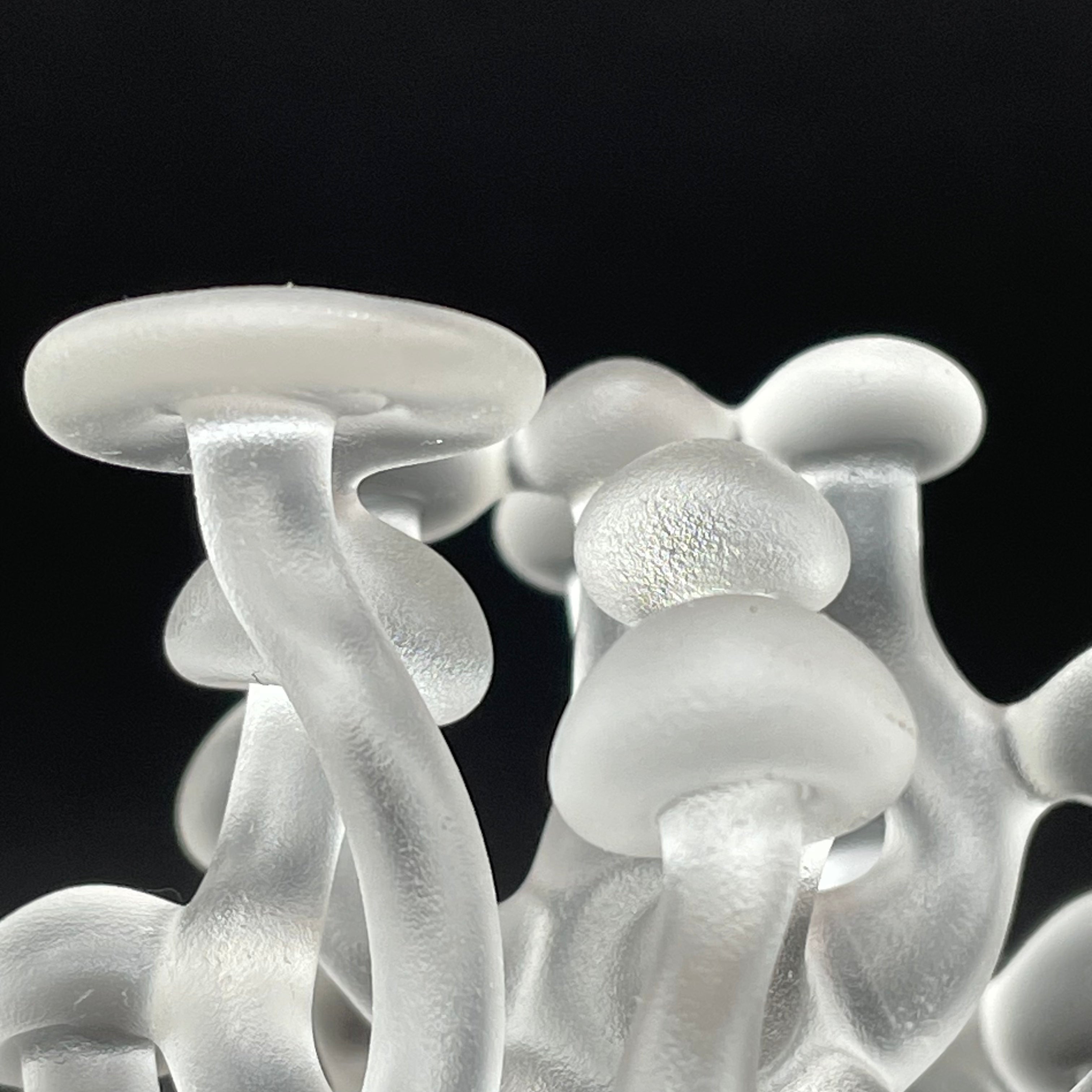Handmade Small Glass Mushroom Sculpture - Decorative Art Piece for Home, Office & Garden Decor - Perfect for Tabletop, Shelf & Outdoor Display
