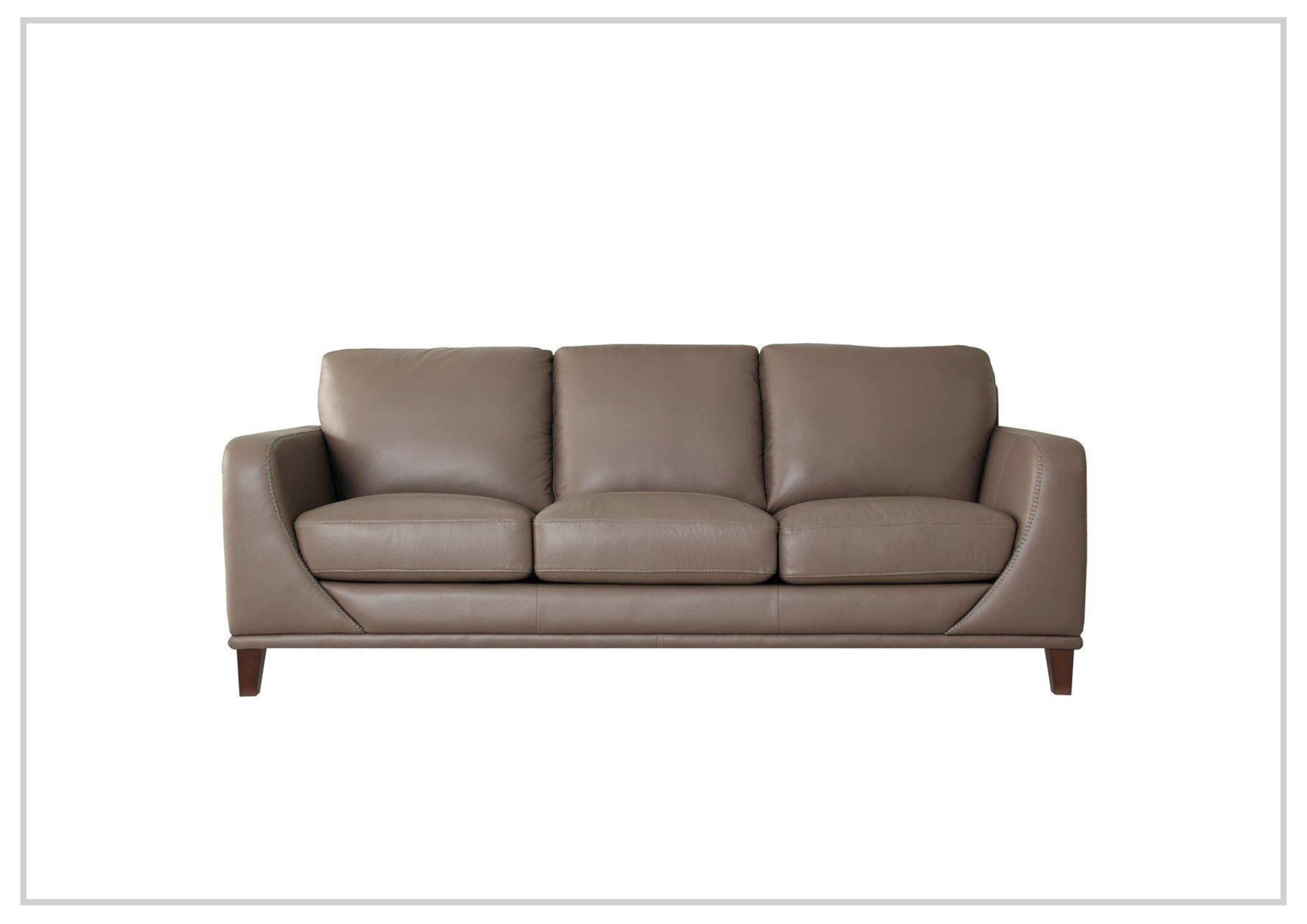 Hydeline Soma 3-Seater Sofa - Genuine Top Grain Brown Leather Couch for Living Room, Lounge & Office - Comfortable Modern Furniture for Home Decor