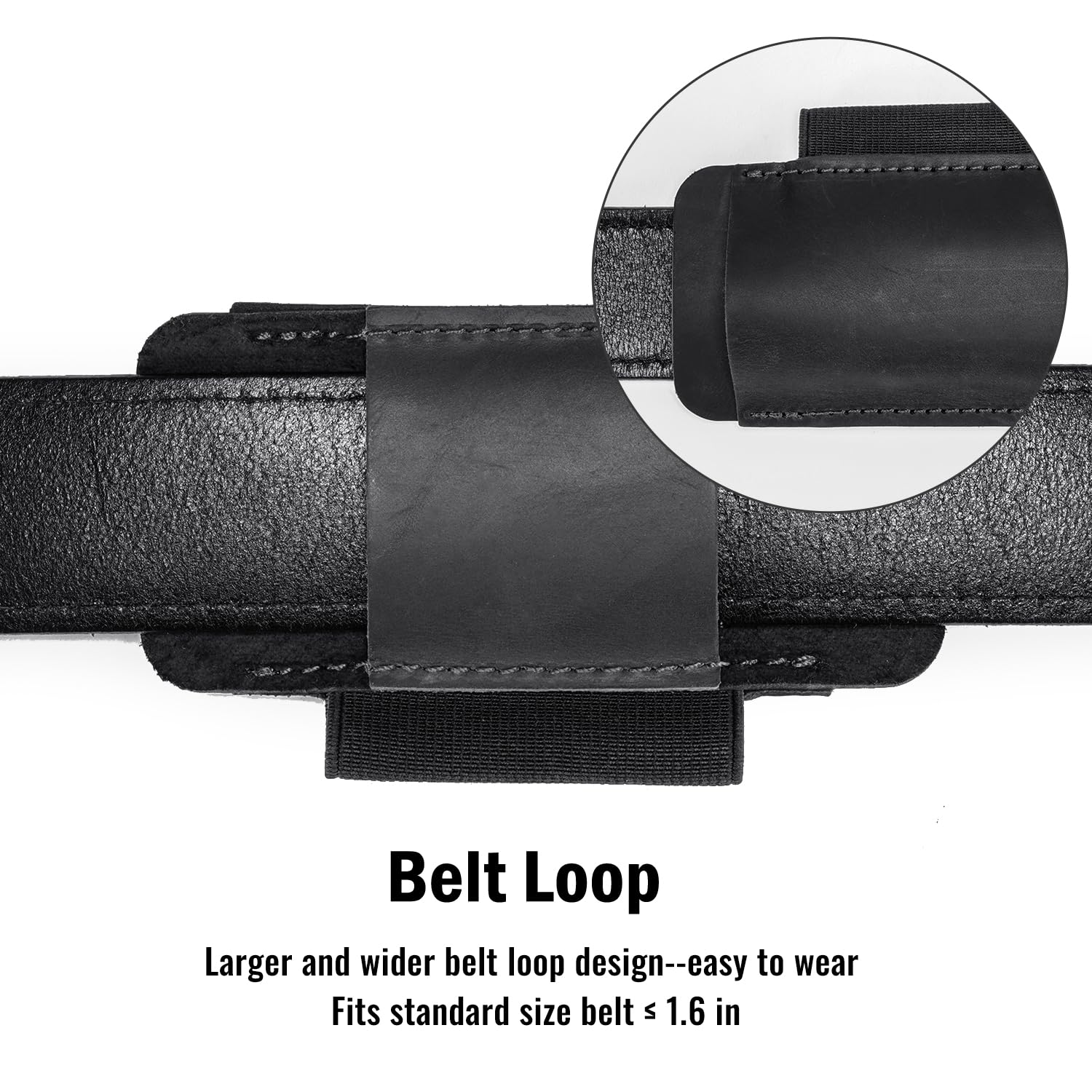 Premium Leather Knife Sheath for Belt - VIPERADE PJ33 Horizontal Carry Pocket Knife Holster | Durable Folding Knife Holder for Hunting, Camping & Outdoor Activities
