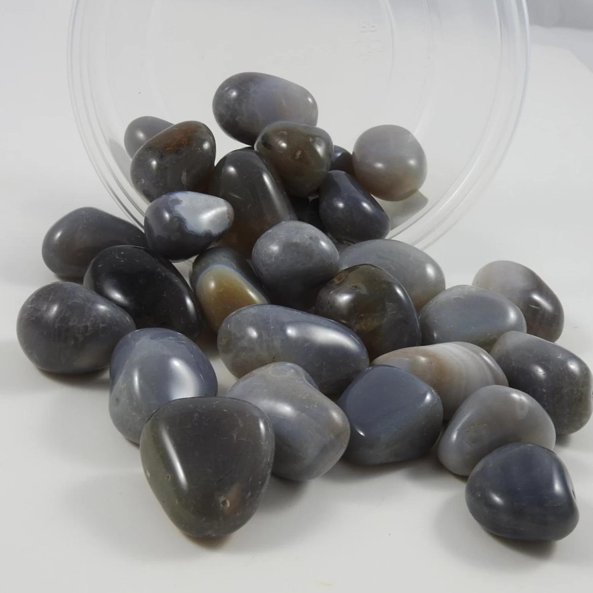 Natural Blue Banded Agate - 1 lb Raw Stone for Jewelry Making, Crystal Healing & Home Decor - Healing Crystals, Tumbled Stones & Metaphysical Supplies