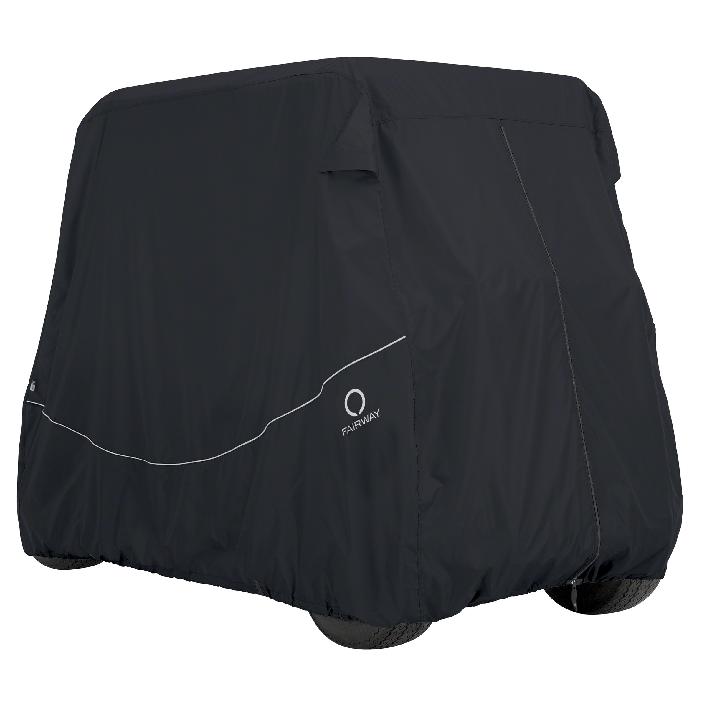 Classic Golf Cart Cover for 4-Person, Black - Quick-Fit Protection on Fairway