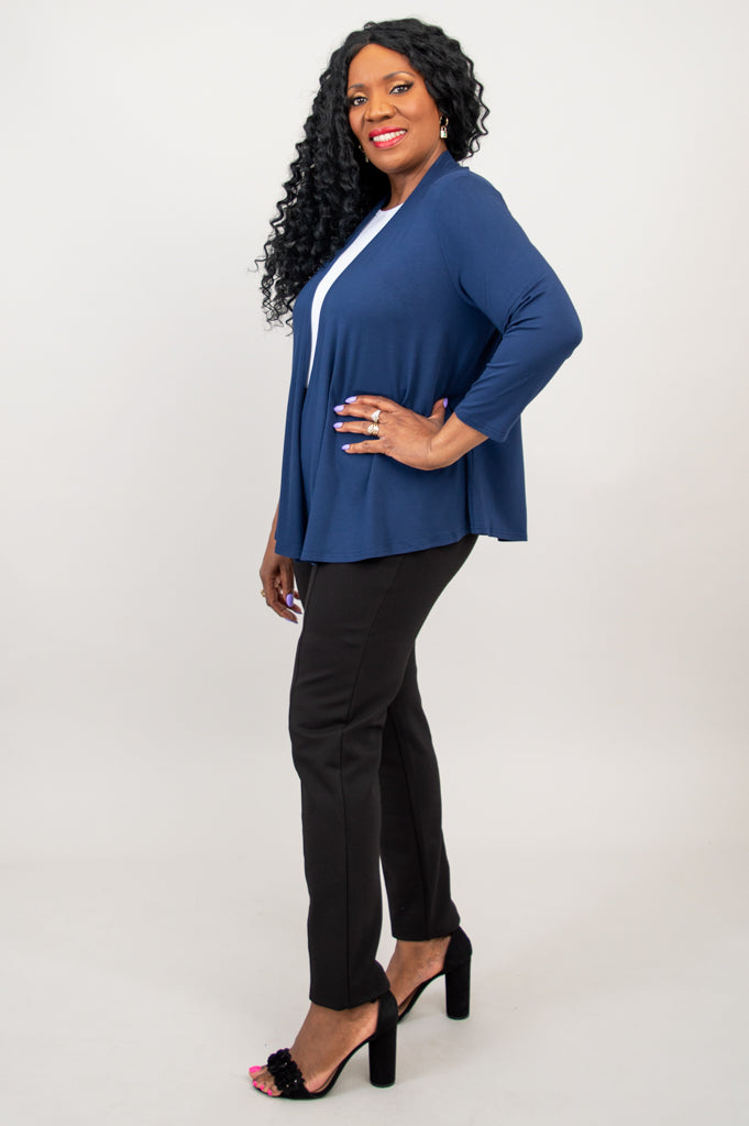 Kathy Women's Lightweight Indigo Blue Bamboo Jacket - Soft, Breathable & Eco-Friendly for Outdoor Activities & Casual Wear