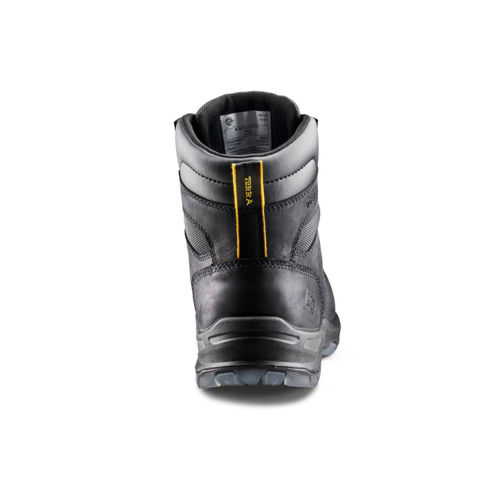 Terra Byrne Unisex 6-Inch Waterproof Composite Toe Work Boots TR0A839BBLK - Black Safety Shoes for Construction, Warehouse & Outdoor Work