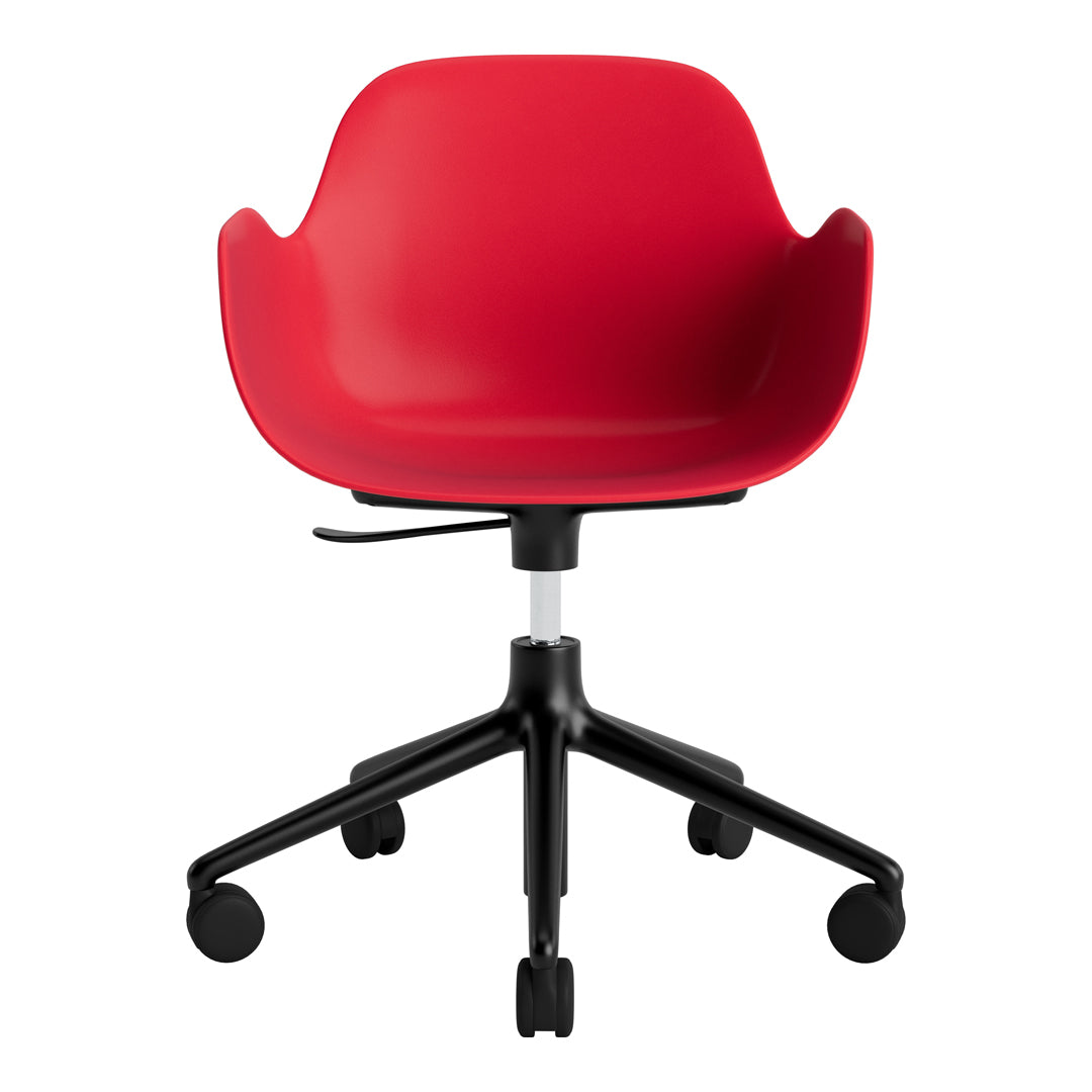 Modern Form Armchair with 5W Swivel Base & Gas Lift Mechanism - Ergonomic Office Chair for Home & Workspace Comfort