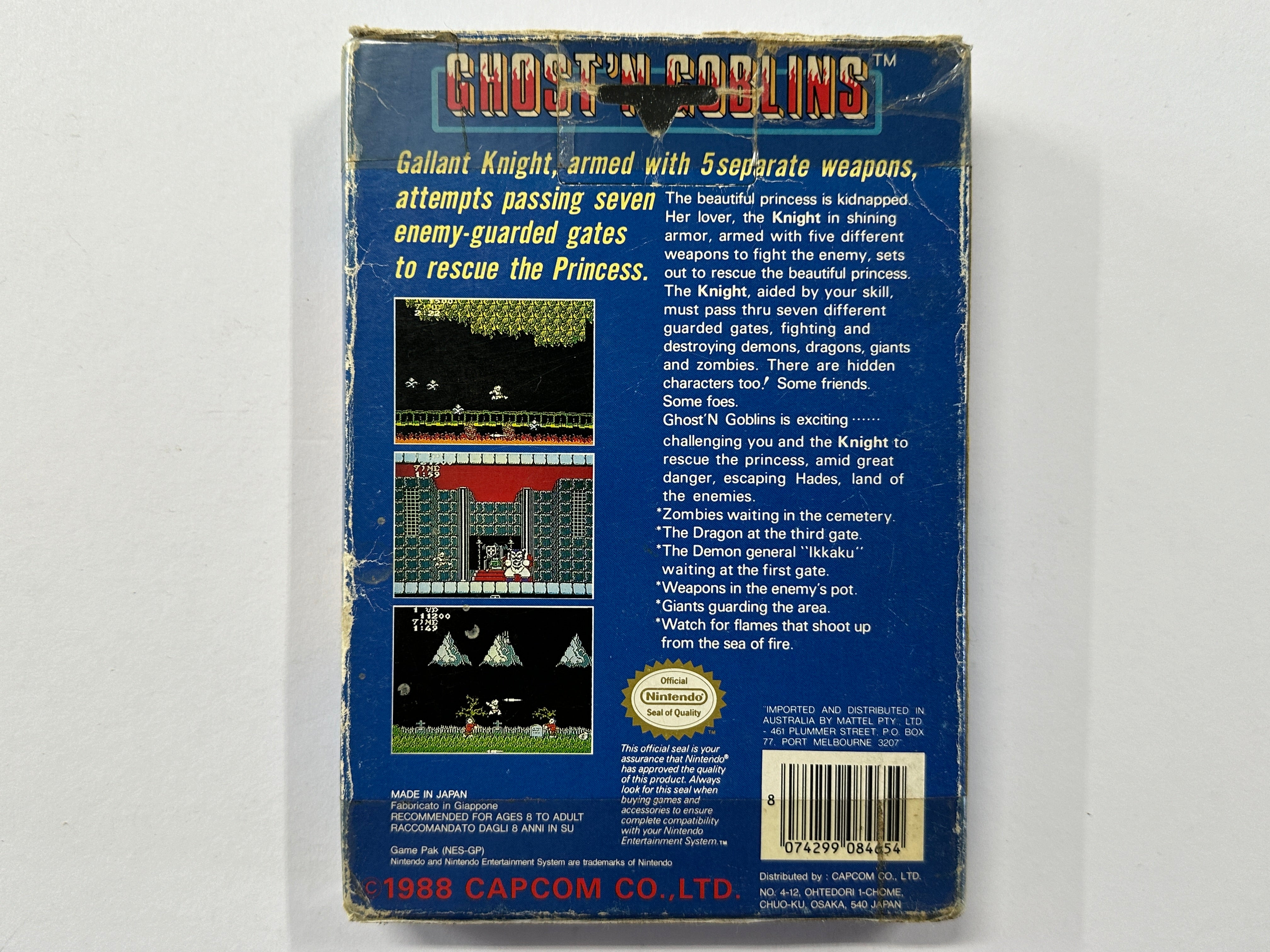 Ghost 'N' Goblins Classic Arcade Game in Original Retro Box - Perfect for Collectors and Vintage Gaming Enthusiasts