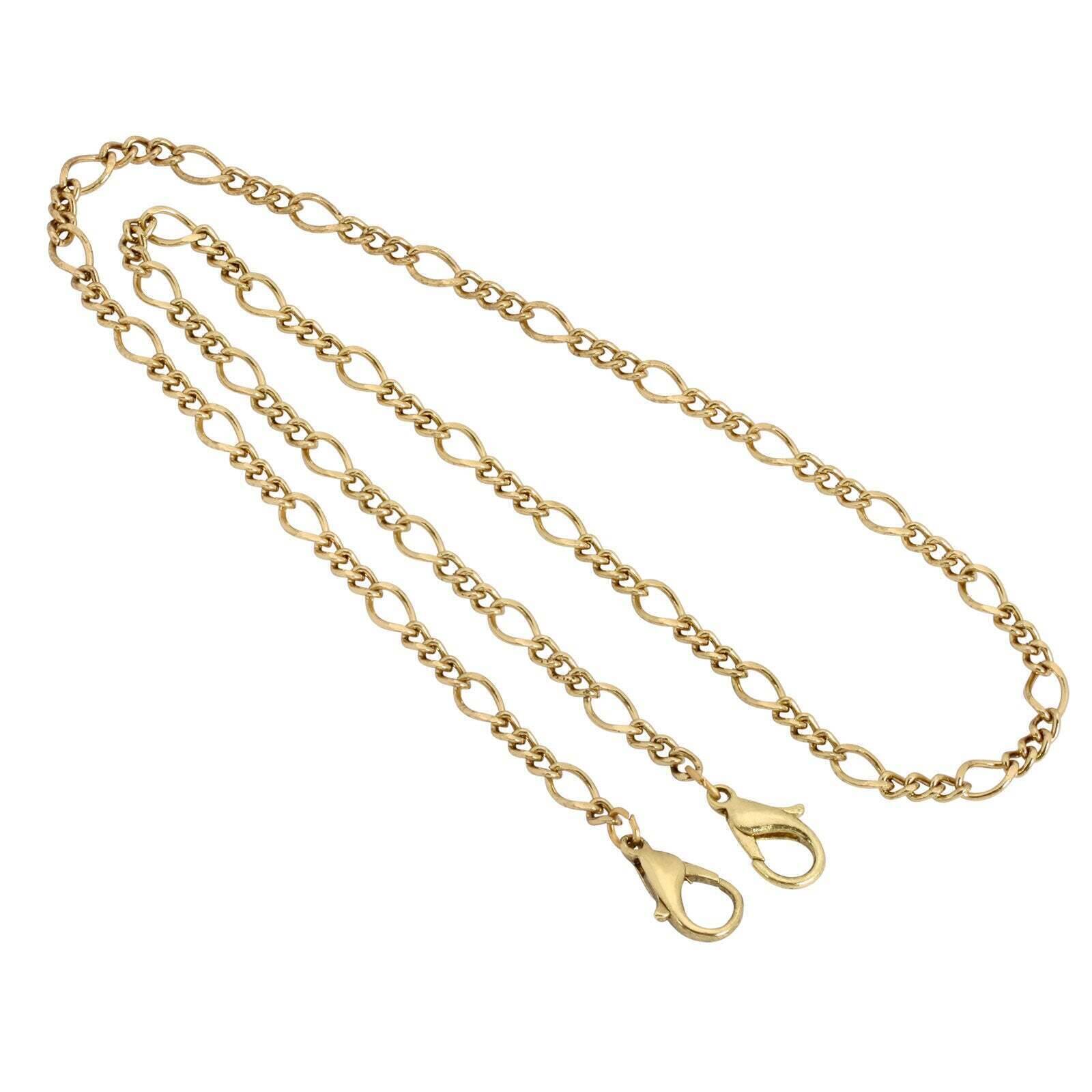 1928 Jewelry 22 Inch Gold Figaro Chain Face Mask Holder - Adjustable & Stylish for Everyday Wear - Perfect for Masks, Lanyards & Fashion Accessories