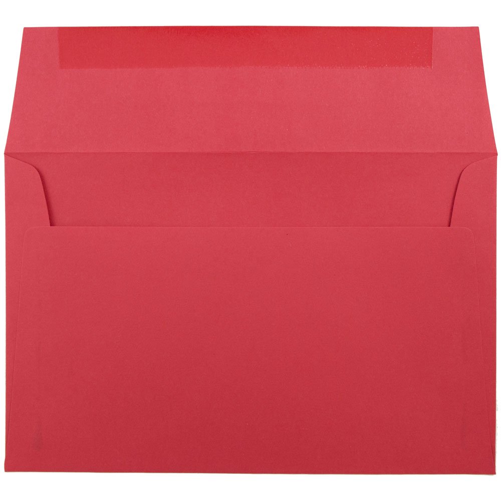 JAM PAPER A9 Colored Invitation Envelopes 5.75x8.75 Inches - 1000 Pack Recycled Red Envelopes for Wedding, Party & Business Stationery - Bulk Mailing & Greeting Card Supplies