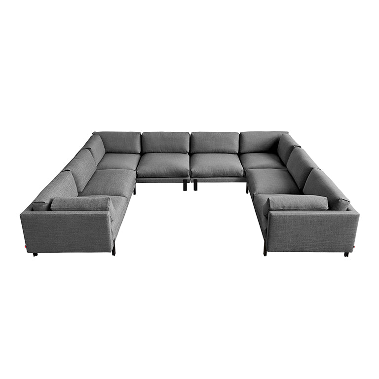 Silverlake U-Shaped Sectional Sofa with Reversible Chaise - Modern L-Shaped Couch for Living Room, Family Room & Home Theater - Soft Fabric, Comfortable Seating for Relaxing & Entertaining