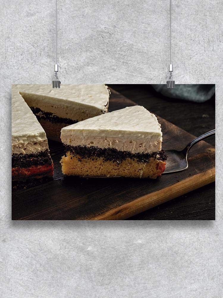 Poppy Cake Poster - Floral Wall Art for Home Decor, Kitchen & Dining Room - Perfect for Birthday, Wedding & Party Decorations