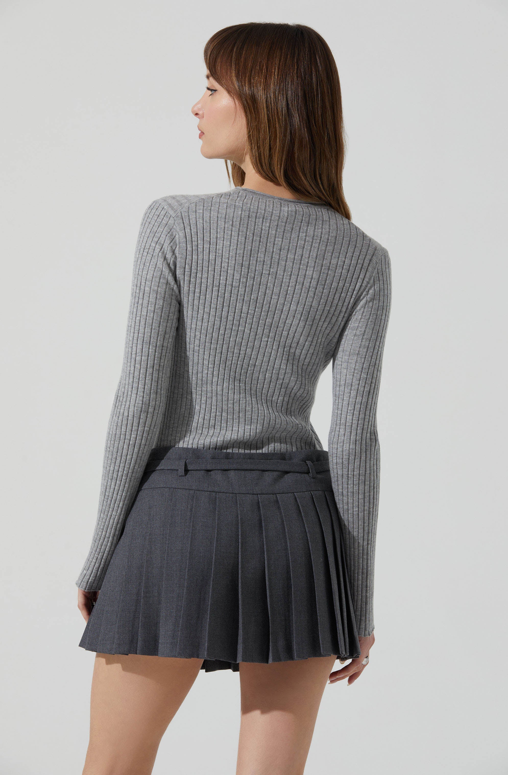 Reece Ribbed Long Sleeve Sweater for Women - Soft Knit Pullover Top, Winter Warm Turtleneck Jumper (Casual Outfits, Office Wear, Date Night)