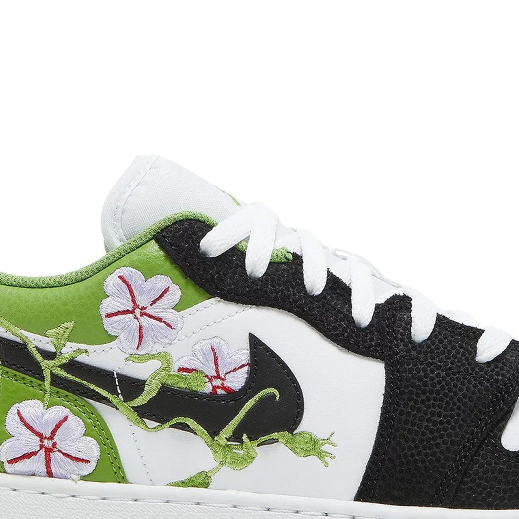 Air Jordan 1 Low SE 'Floral Vines' GS Sneakers (2022) - Women's Basketball Shoes for Casual Wear & Street Fashion